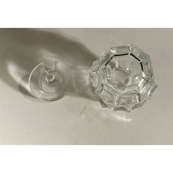 Vtg Coin Liberty Torch Clear Covered Candy Dish Glass Jar Lid Entertain Decor - Picture 8 of 10